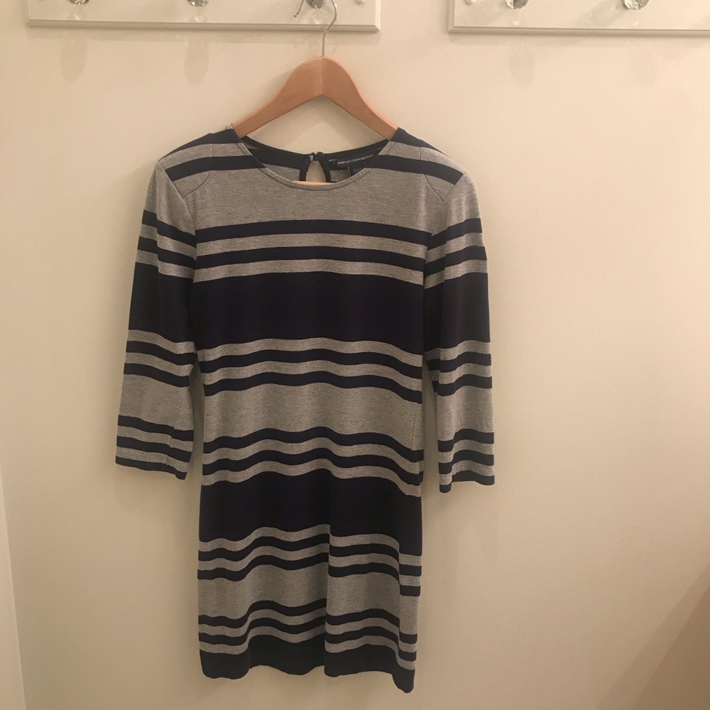 French Connection Stripe 3/4 Dress